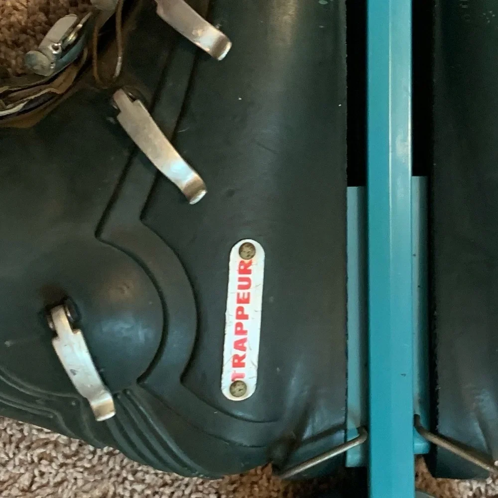 Vintage Trappeur Ski Boots Green Size 12